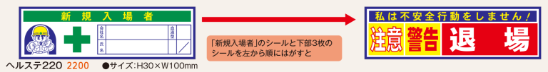 〈ヘルメット用〉不安全行動防止ステッカー