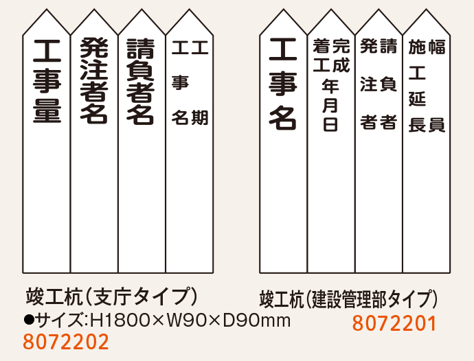 北海道仕様工事用標示板