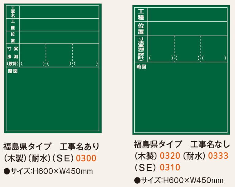 福島県仕様黒板