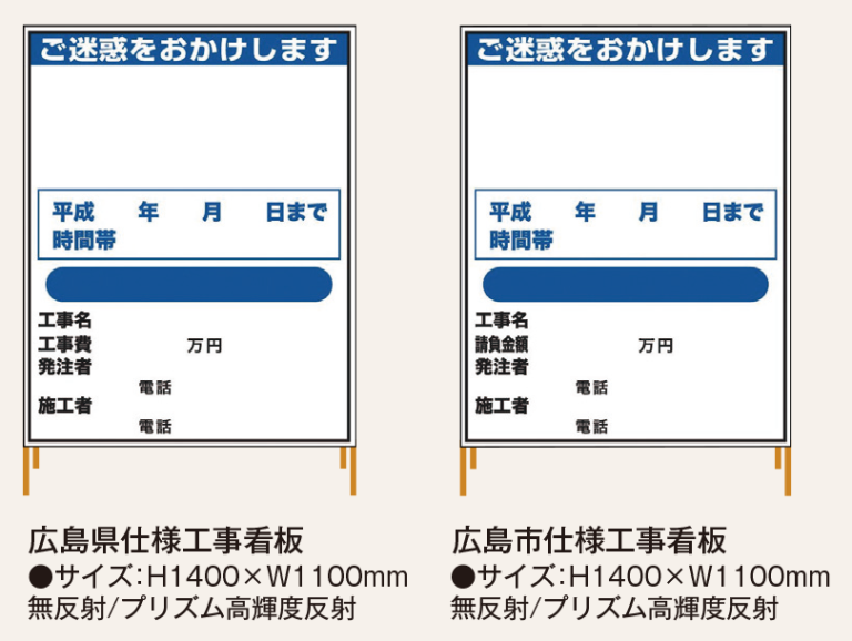 中国仕様工事用標示板