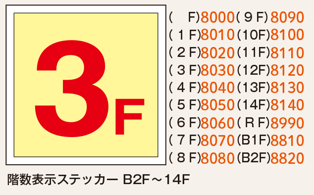 階数表示ステッカー