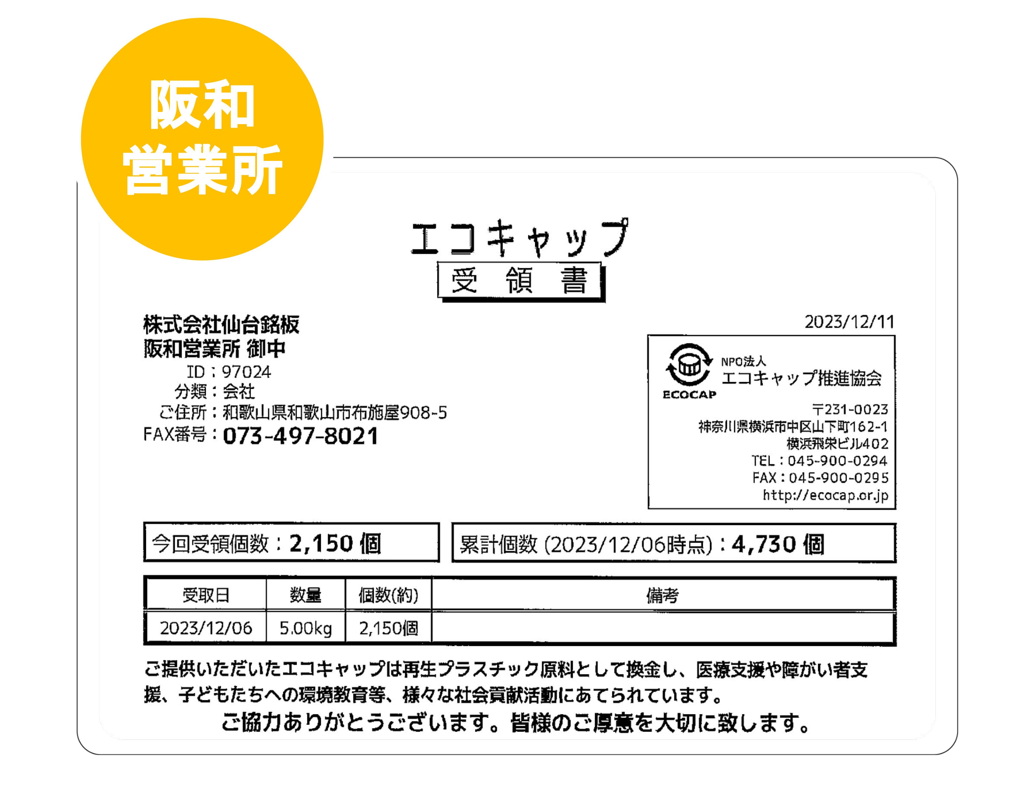 ペットボトルキャップ回収運動の様子5